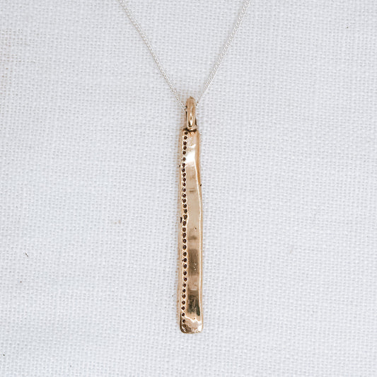 SEEDPOD BRASS PENDANT NECKLACE